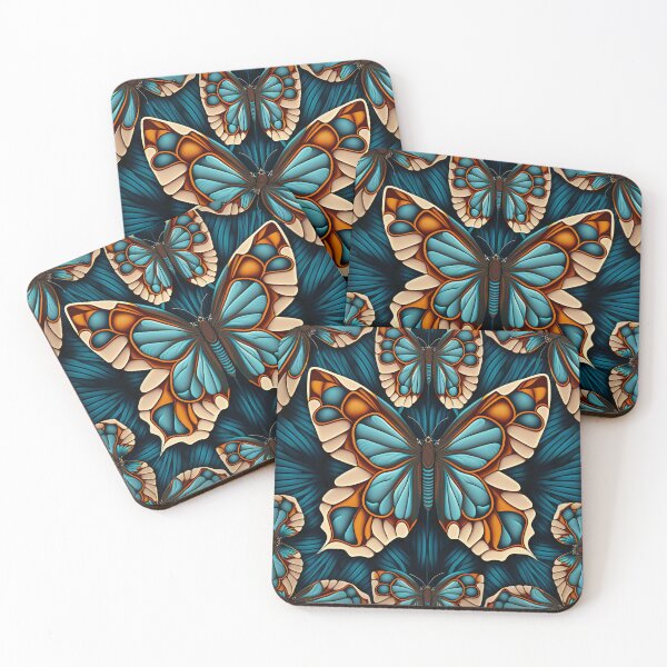 Item preview, Cute Butterfly Pattern Wall Art | Vivid Butterfly | Retro Butterfly | Zipper Butterfly | Exotic Butterfly | high resolution designed and sold by Synthetic-Intel.
