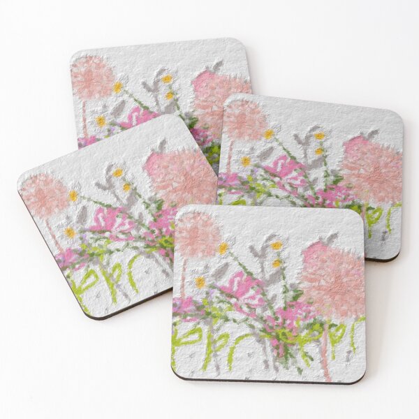Item preview, Pink puffs florals designed and sold by Tonyasartprints.