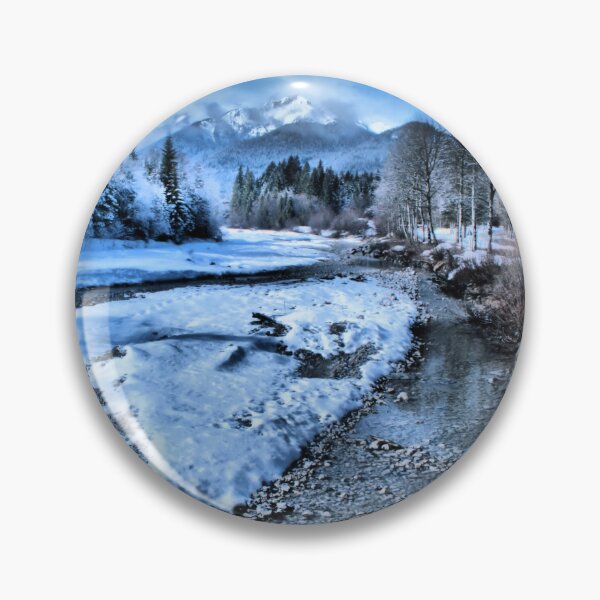 Item preview, Snow Scene - mountains and nature - photography lovers designed and sold by artyfartypants.
