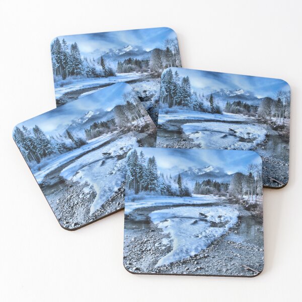 Item preview, Snow Scene - mountains and nature - photography lovers designed and sold by artyfartypants.