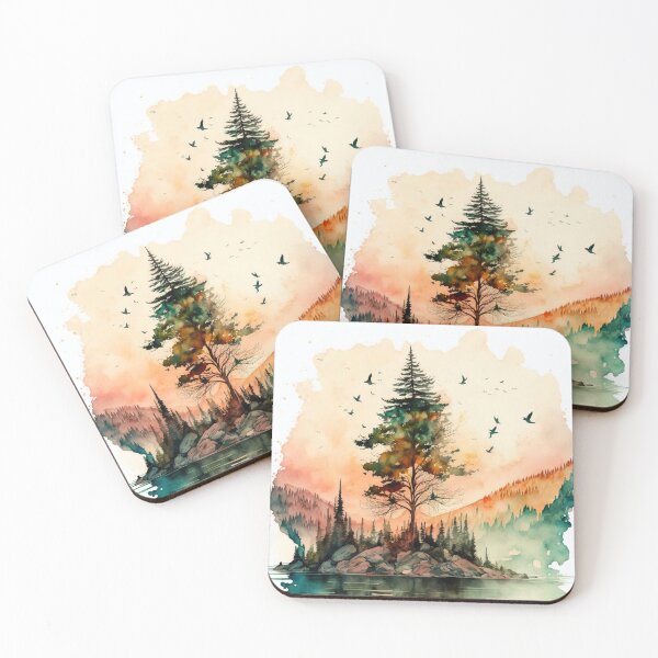 Item preview, The Old One - Watercolor Island Tree - By Tiberius404 designed and sold by Tiberius404.