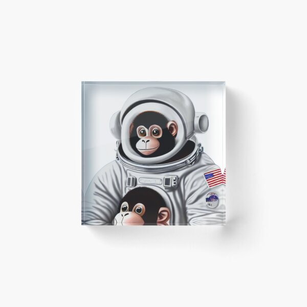 Item preview, Cute Monkey Astronaut with Baby Monkey designed and sold by SN-Creations.
