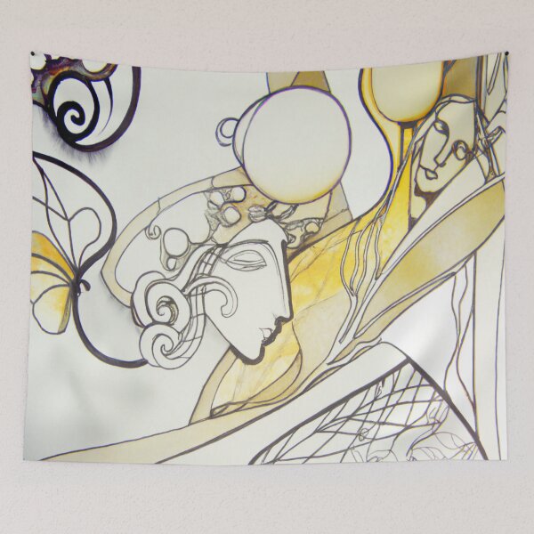 Item preview, Art Nouveau - Dreamy Eyes designed and sold by WildPenDesign.
