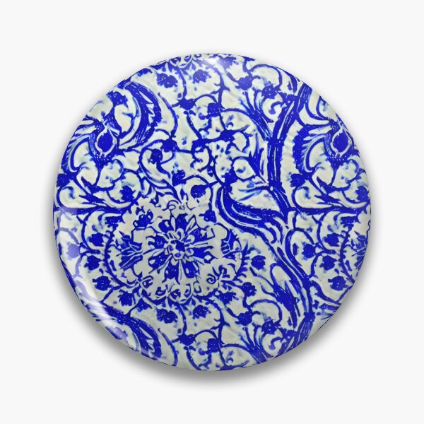Item preview, White and Blue Talavera styled design 2 - Seamless Pattern designed and sold by Chubuter.
