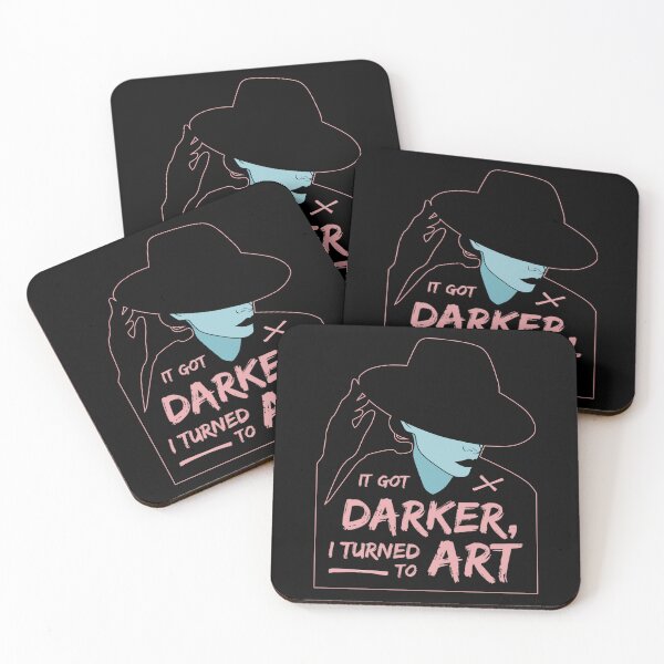 Item preview, It Got Darker and I Turned to Art (Teal and Pink on Black) designed and sold by ObsidianDaz.