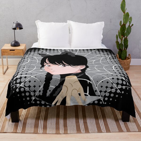 Item preview, Anime Wednesday Addams with spider web designed and sold by AnnArtshock.