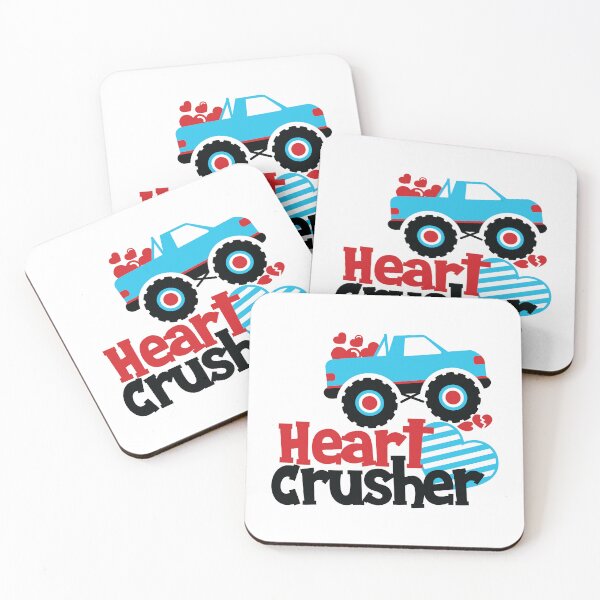 Item preview, Kids I Crush Hearts Monster Truck Toddler Boys Valentines Day designed and sold by sweary12.
