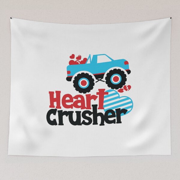 Item preview, Kids I Crush Hearts Monster Truck Toddler Boys Valentines Day designed and sold by sweary12.