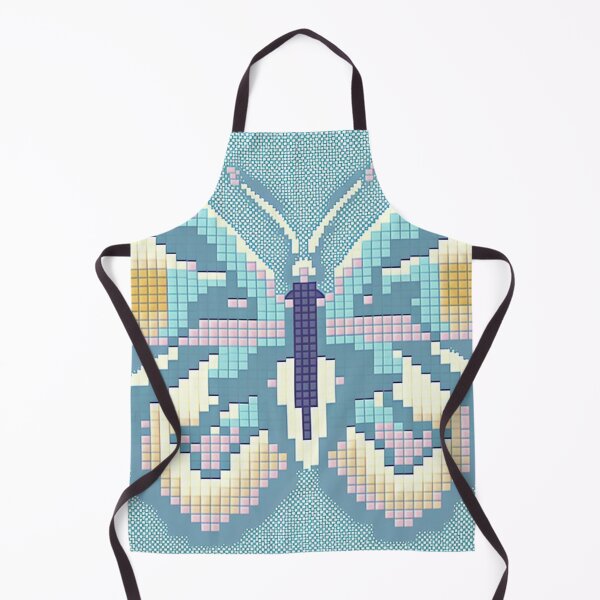 Item preview, Cute Butterfly Pattern Wall Art pixelated butterfly - high resolution designed and sold by Synthetic-Intel.