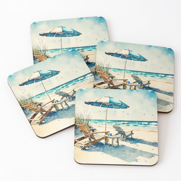 Item preview, Summer Vacation - Watercolor Beach - By Tiberius404 designed and sold by Tiberius404.