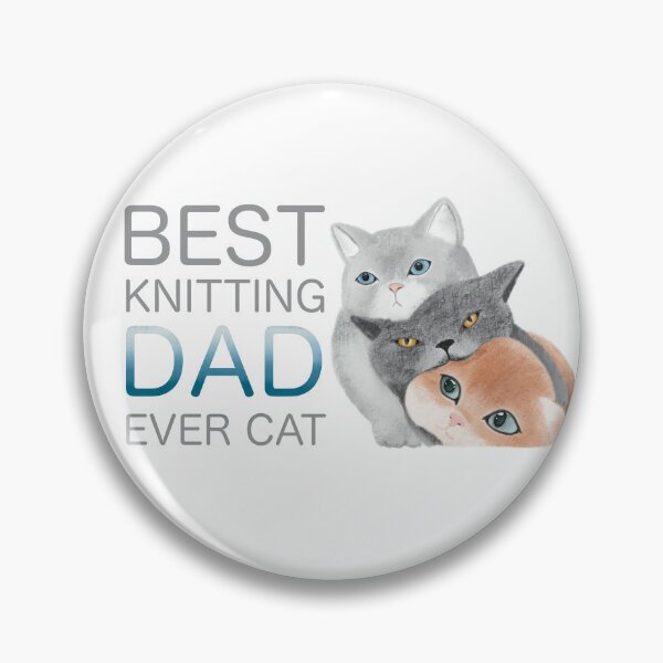 Item preview, Best Knitting Dad Ever Cat designed and sold by Myartbeyours.