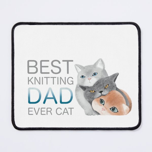 Item preview, Best Knitting Dad Ever Cat designed and sold by Myartbeyours.