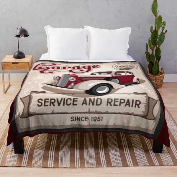 Item preview, 1950s VINTAGE CAR REPAIR GARAGE designed and sold by THE AMERICAN TEEVANGELIST.