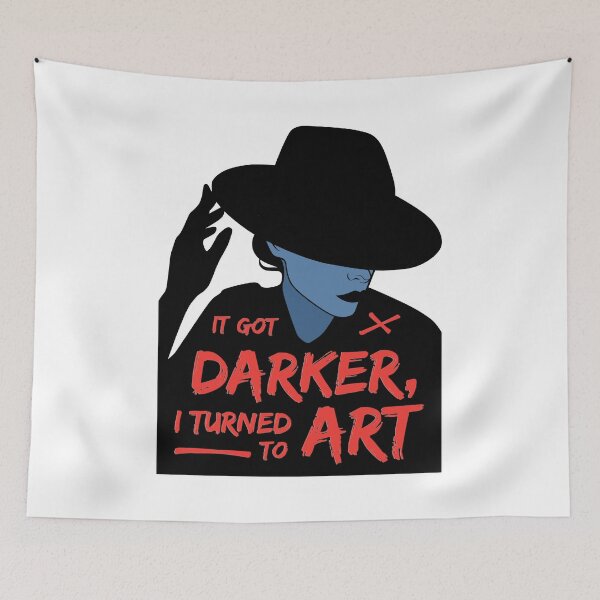Item preview, It Got Darker and I Turned to Art (Red and Blue) designed and sold by ObsidianDaz.