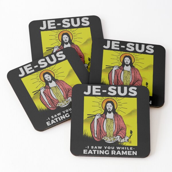 Item preview, Jesus watching you while eating ramen funny meme vintage aesthetic je-sus designed and sold by ALIENATIVED.