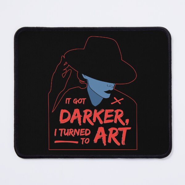 Item preview, It Got Darker and I Turned to Art (Red and Blue on Black) designed and sold by ObsidianDaz.