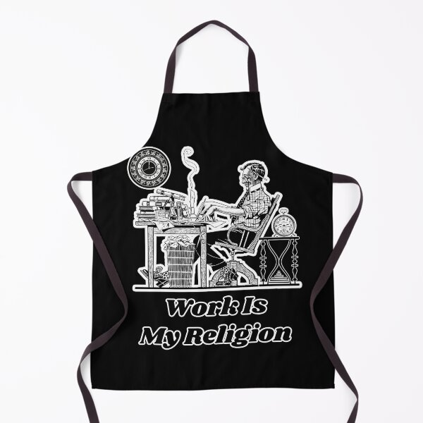 Item preview, 'Work Is My Religion' Corporate Workaholic Design - Retro Illustration Design for T-shirts, mugs, phone cases and other accessories designed and sold by Ridiculam Toga.