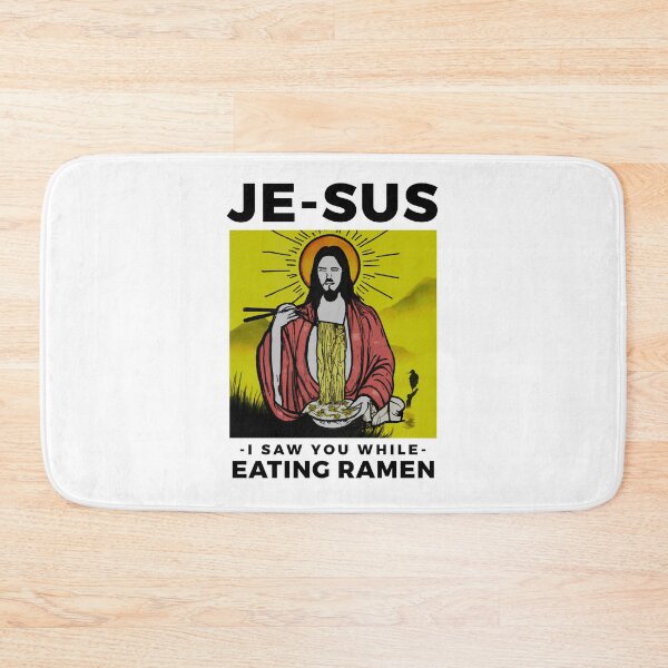 Item preview, Jesus watching you while eating ramen funny meme vintage aesthetic je-sus designed and sold by ALIENATIVED.