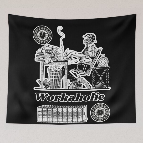 Item preview, 'Workaholic' Corporate Workaholic Design - Retro Illustration Design for T-shirts, mugs, phone cases and other accessories designed and sold by Ridiculam Toga.