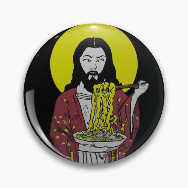 Item preview, Jesus watching you while eating ramen funny meme vintage aesthetic je-sus designed and sold by ALIENATIVED.