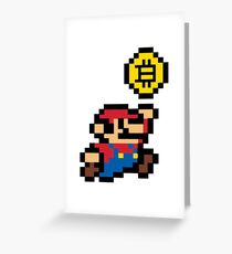 Bitcoin Mario Greeting Card