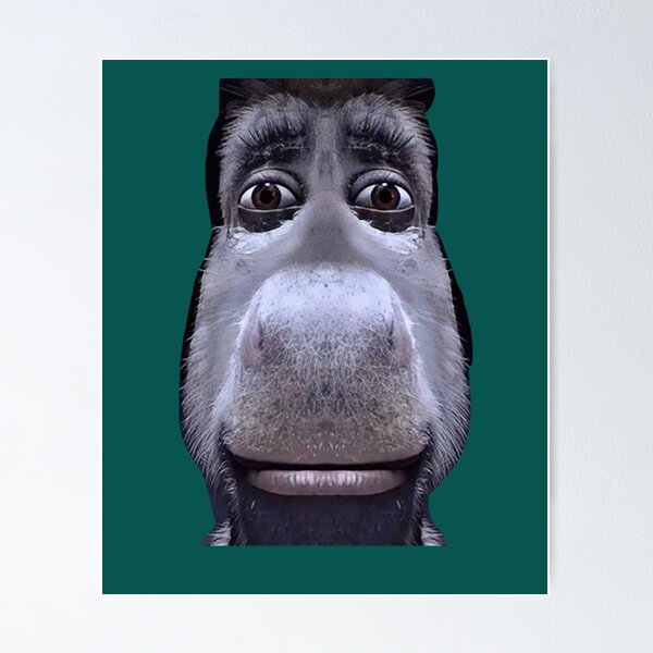 Staring Donkey from shrek Poster for Sale by Shrewd Mood