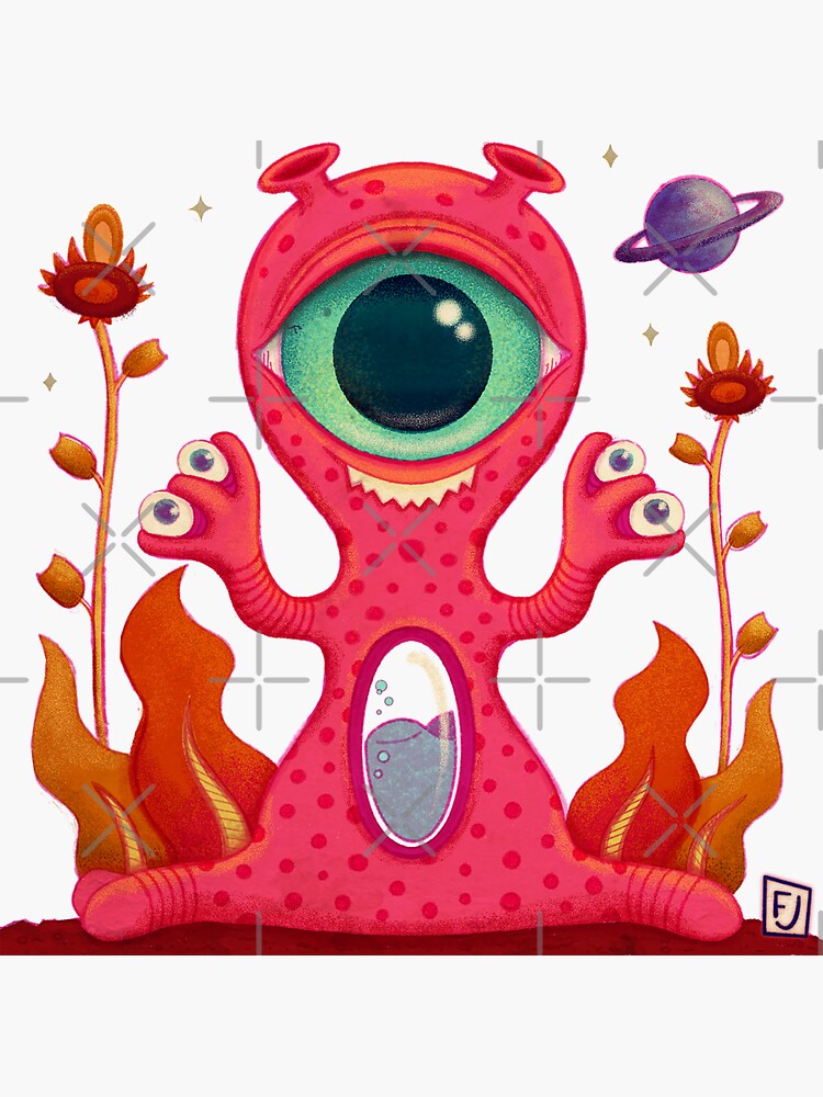 Thumbnail 3 of 3, Sticker, Eyehands designed and sold by Flickingjane.