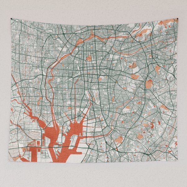 Item preview, Nagoya City Map of Japan - Bohemian designed and sold by deMAP.
