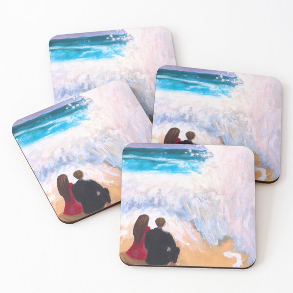 Item preview, "Beachside Bliss: A Couple Admiring the Majestic Ocean Waves"     designed and sold by Sparkline.