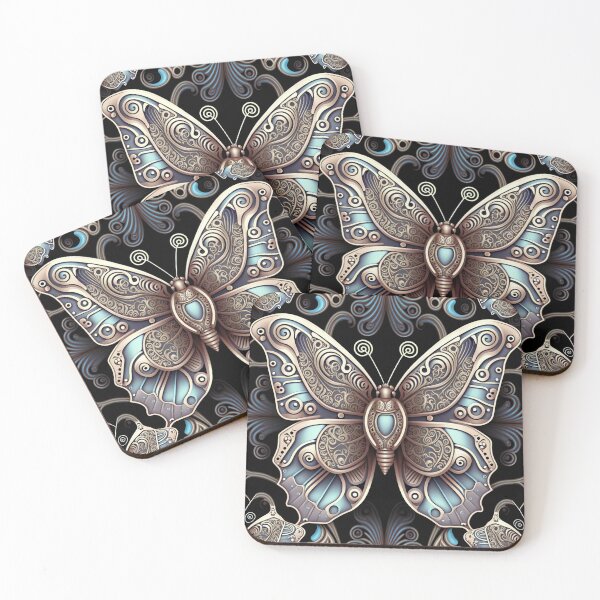 Item preview, Intricate Butterfly | Cyborg Butterfly | Butterfly Girl | Earth Tone Butterfly Pattern | Cute Little Insect | high resolution designed and sold by Synthetic-Intel.