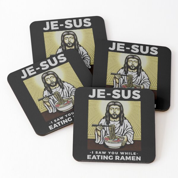 Item preview, Jesus watching you while eating ramen funny meme vintage aesthetic je-sus designed and sold by ALIENATIVED.