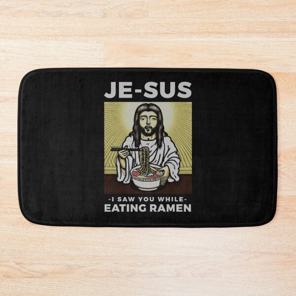 Item preview, Jesus watching you while eating ramen funny meme vintage aesthetic je-sus designed and sold by ALIENATIVED.