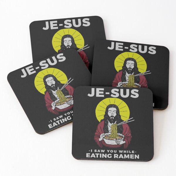 Item preview, Jesus watching you while eating ramen funny meme vintage aesthetic je-sus designed and sold by ALIENATIVED.