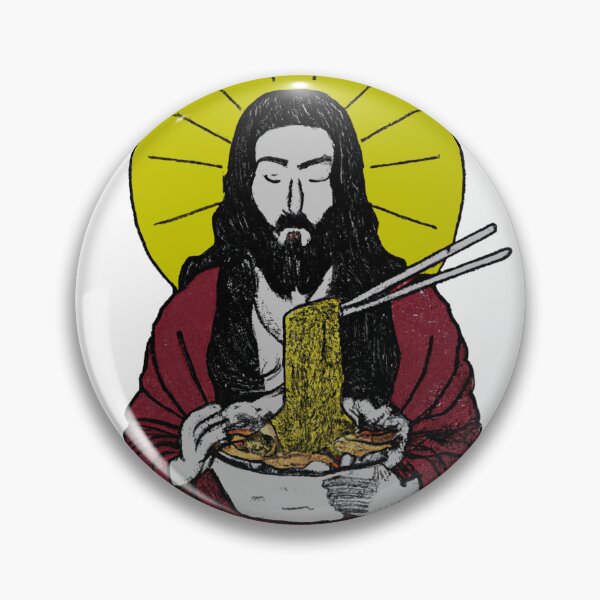 Item preview, Jesus watching you while eating ramen funny meme vintage aesthetic je-sus designed and sold by ALIENATIVED.