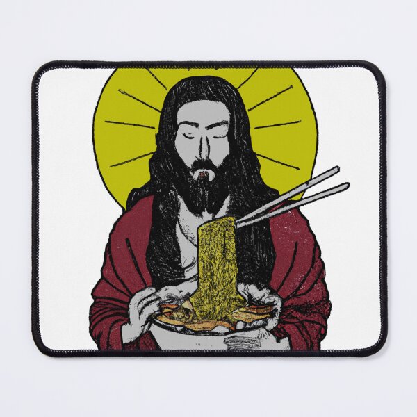 Item preview, Jesus watching you while eating ramen funny meme vintage aesthetic je-sus designed and sold by ALIENATIVED.