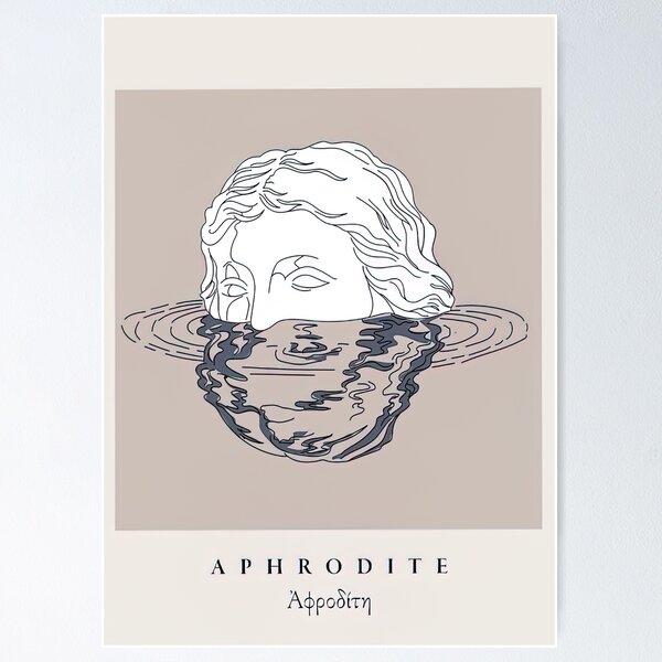 Aphrodite Minimalism Line Art - Dark Academia Inspired Sticker by iliketeas