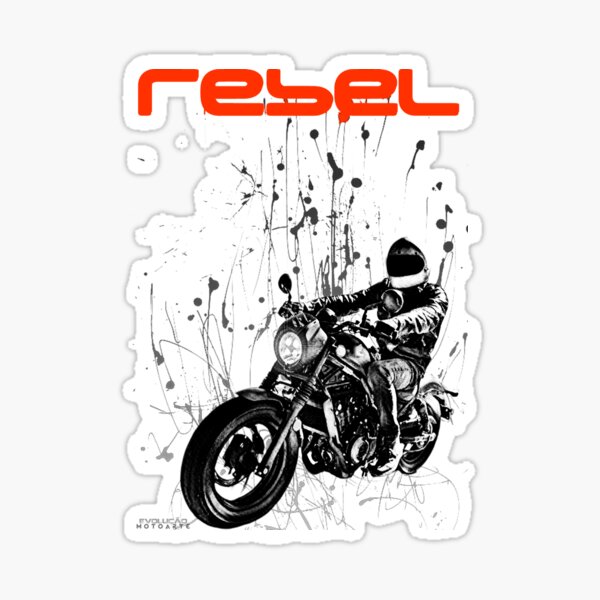 Rebel rider motorcycle logo | Sticker