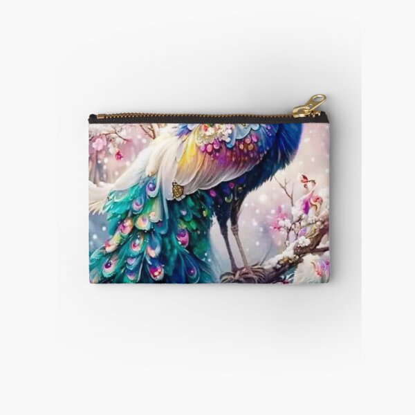 Item preview, id28, Peacock with colorful and incredible feathers, a wonderful nature view, fairy tale peacock in blue, navy purple and red, magnificent bright lights, phoenix and peacock perched on a tree branch designed and sold by bcbutika.