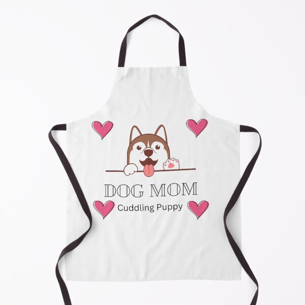 Item preview, Dog Mom Cuddling Puppy designed and sold by Black Owl Creatives.