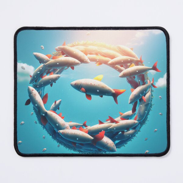 Item preview, Beautiful shoal of fish swimming in a circular formation. designed and sold by DSAHART.