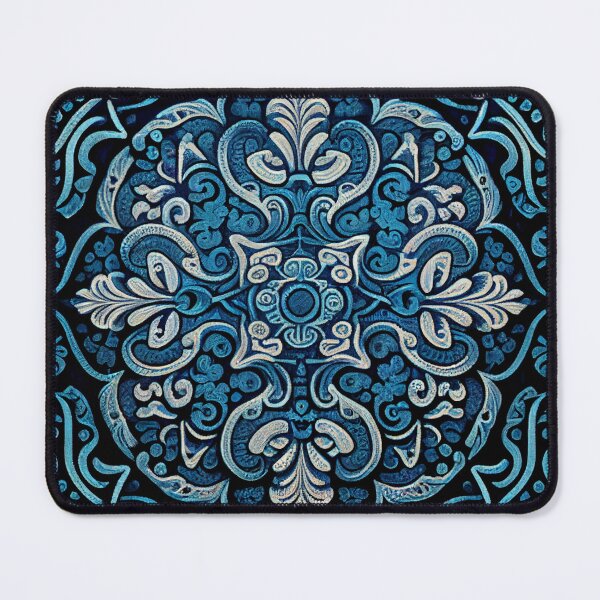 Item preview, Blue Aesthetic Traditional Pattern Digital Painting designed and sold by CodeAndColors.