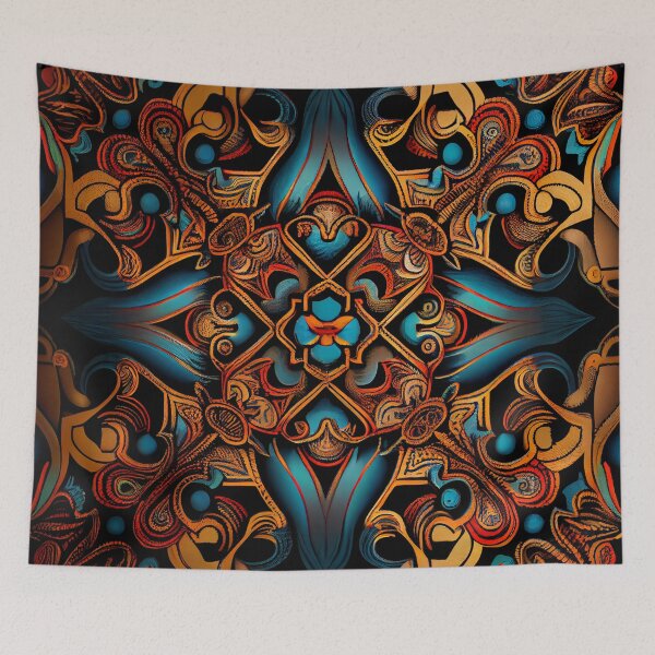 Item preview, Aggressive Traditional Pattern Digital Painting designed and sold by CodeAndColors.
