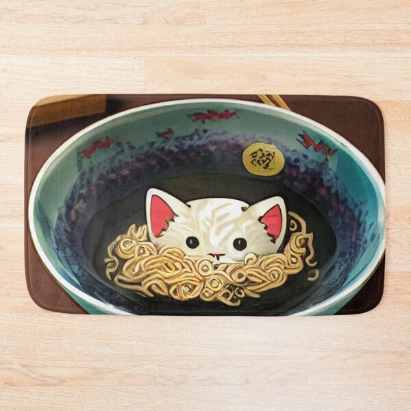 Item preview, Kawaii Ramen Cat 可愛いラーメン猫 designed and sold by Yenbox.
