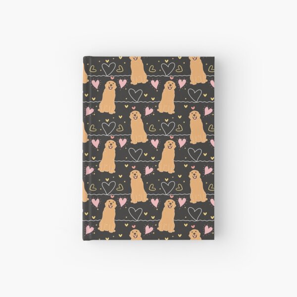 Item preview, LOVE Golden Retriever - Black background designed and sold by Lulupainting.