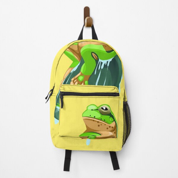 Item preview, illustration of a green frog sitting on a rock designed and sold by AmsaOza.