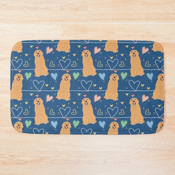 Item preview, LOVE Golden Retriever - Blue background designed and sold by Lulupainting.