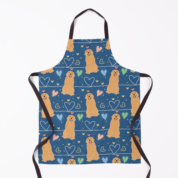 Item preview, LOVE Golden Retriever - Blue background designed and sold by Lulupainting.