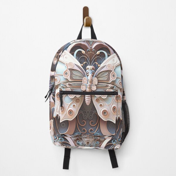 Item preview, Cute Butterfly Pattern Wall Art metallic mechanical butterfly - high resolution designed and sold by Synthetic-Intel.