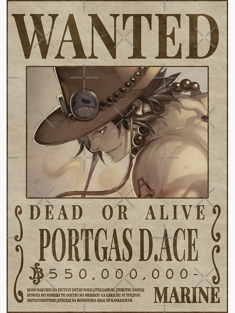 Ace Wanted poster one piece bounty (2023 updated price ) Poster for Sale  by justchemsou