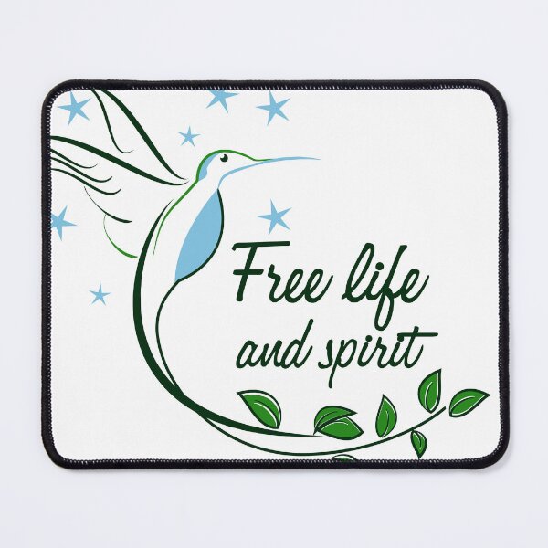 Item preview, Hummingbird Free Life and Spirit Quote designed and sold by worldways.